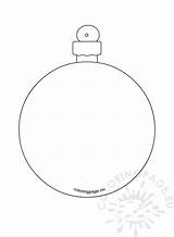 Bauble Christmas Tree Baubles Template Coloring Round Coloringpage Eu sketch template