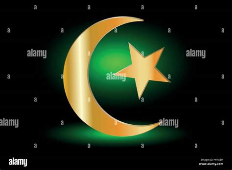 muslimische symbol symbol des islam halbmond und stern symbol des