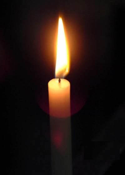 center shocked  burning candle