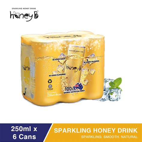 honeyb sparkling honey drink   ml shopee malaysia