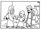Jesus Coloring Daughter Heals Pages Jairus Healing Raises Bible Figlia Di Story Sick Crafts Mother Dead Atividades Religiocando Kids School sketch template