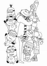 Despicable Coloring Pages Print Color Movie sketch template