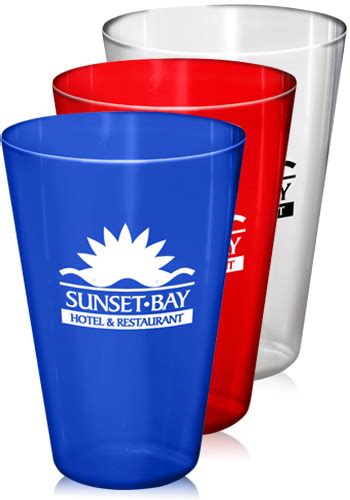 Printed 16 Oz Plastic Pint Glasses Ak69016 Discountmugs