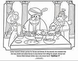Esther Coloring Bible Pages Queen Dinner Party King Xerxes Activities Haman Kids Whatsinthebible Color School Preschool Story Printable Crafts Activity sketch template