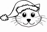 Cat Coloring Face Pages sketch template