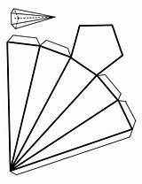 Piramide Cuerpos Geometricas Pentagonal Armar Cono Cubo Geometricos sketch template