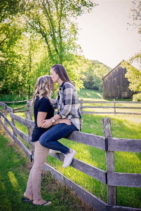 outdoor rustic wisconsin lesbian engagement shoot pink spruce