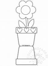 Pot Flower Card Template Mother Shaped Mothers Coloring Cards Printable Coloringpage Eu Kids Pots Crafts Pages Choose Board sketch template