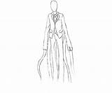 Slender Man Coloring Pages Character Slenderman Minecraft Printable Searches Recent Template sketch template