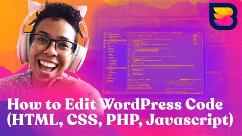 edit wordpress code html css php javascript youtube