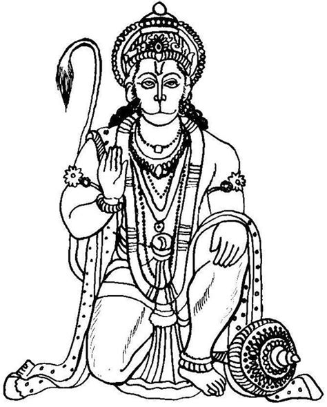 hindu mythology gods  goddesses  printable coloring pages