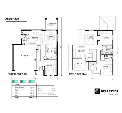 ascot home design house plan  bellriver homes pty