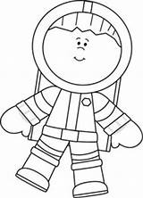 Astronaut Outline Clipart Space Floating Boy Coloring Template Clip Kids Preschool Classroom Printable Cute Cartoon Cliparts Crafts Kindergarten Worksheets Preschoolactivities sketch template