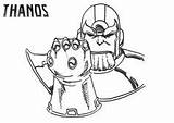 Thanos Colorings sketch template
