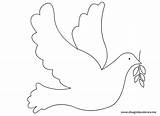 Dove Peace Coloring Pentecost Visit sketch template