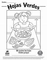 Coloring Spanish Pages Printable Sheet Coloringpage Greens Salad Fruit Hero Children Food sketch template