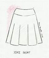 Yoke Skirts sketch template