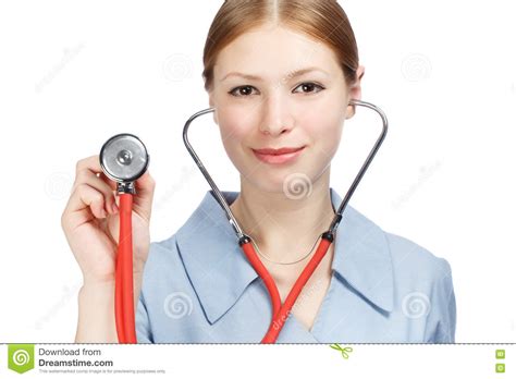 vrouwelijke arts met stethoscoop stock afbeelding image  gezond arts