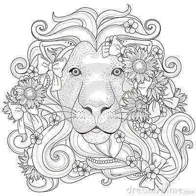 image result  lion coloring pages  adults coloring pages