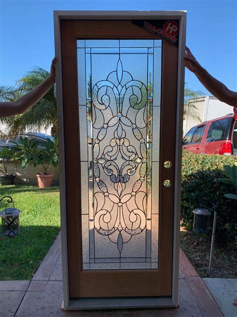 Beautiful Clear And Beveled Stained Glass Door Inserts