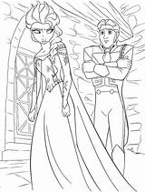 Elsa Coloring Pages Hans Disney Prince Queen Walt Fanpop Characters sketch template