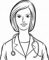 Doctor Drawing Woman Whiteboard Coloring Line Nurse Animation Illustration Vector Salary Traveling Medicine sketch template