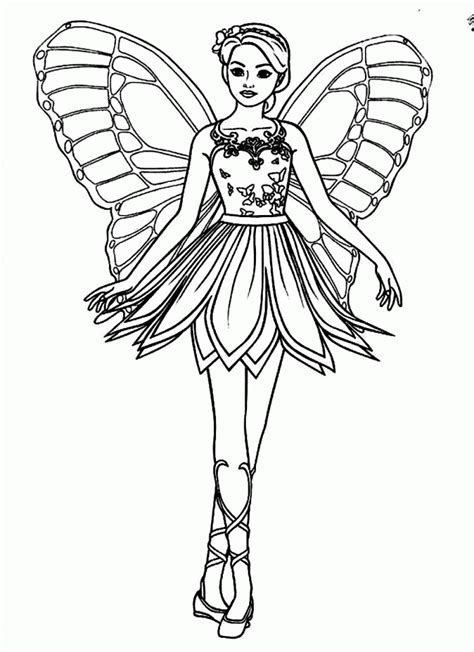 fairy barbie coloring pages coloring home