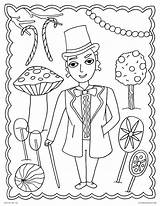 Wonka Willy Coloring Pages Chocolate Factory Charlie Printable Kids Color Print Getcolorings Candy Activities Adults sketch template