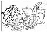 Picnic Coloring Pages Pooh Wood Acre Getcolorings Getdrawings Friends sketch template