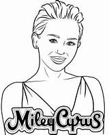 Miley Cyrus sketch template