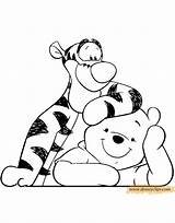 Coloring Pooh Winnie Pages Tigger Disney Friends Printable Popular sketch template