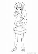 Lego Friends Stephanie Coloring Pages Coloring4free Drawing Related Posts Andrea Getdrawings sketch template