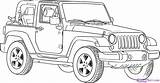 Jeep Drawing Car Coloring Wrangler Pages Draw Cars Drawings Dragoart Truck Jeeps sketch template
