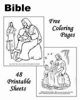 Bible Coloring Pages Printable Color Kids Stories Sheets Children Preschool School Colouring Lessons Jesus Freehomeschooldeals Little Sunday Books Activities Christian sketch template