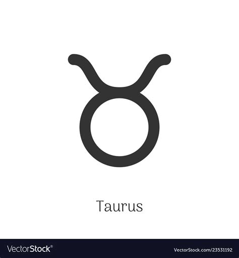 taurus zodiac sign isolated  white background vector image