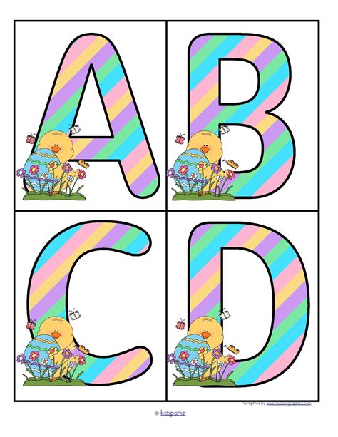 easter large upper case alphabet letters  activities  room
