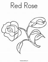Coloring Red Rose 77kb sketch template