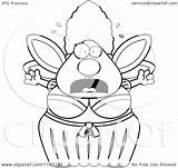 Chubby Fairy Godmother Freaking Clipart Cartoon Cory Thoman Outlined Coloring Vector sketch template