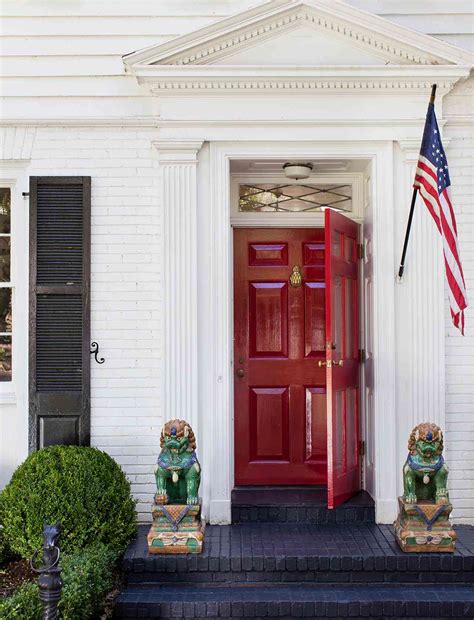 red front door colors     homes curb appeal