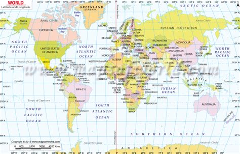 printable world map  latitude  longitude  countries