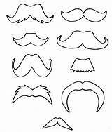 Mustache Mustaches sketch template