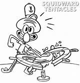 Squidward Tentacles Coloring Pages Funny sketch template