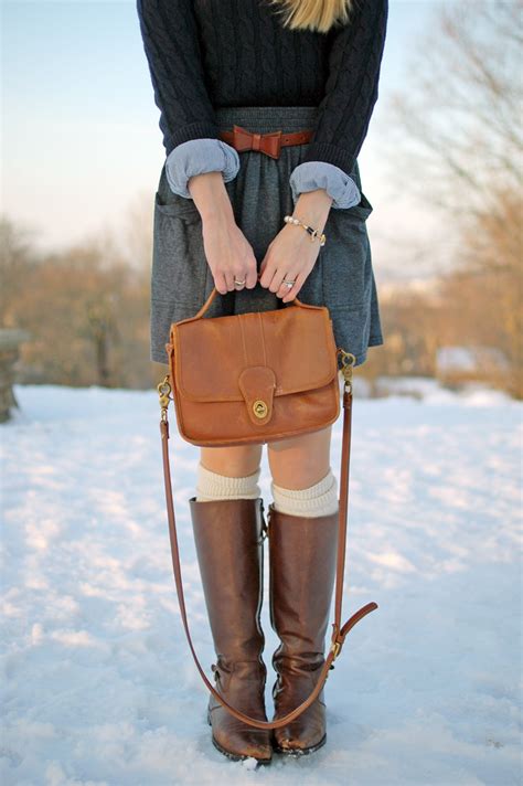 A Snowy Stroll And Preppy Winter Outfits