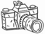 Camera Coloring Pages Drawing Clipart Kids Simple Getdrawings Library Popular Adults sketch template