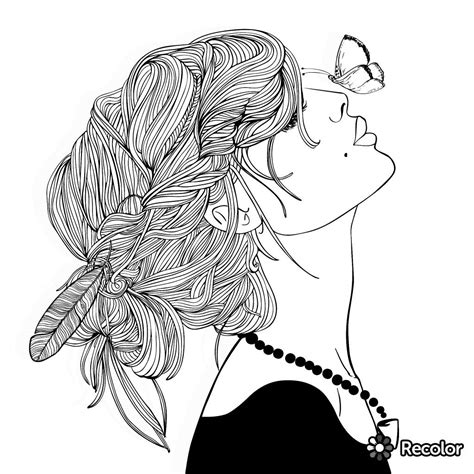 pin  katmoon  coloring pages women tumblr coloring pages