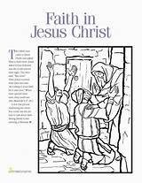 Jesus Coloring Faith Christ Lds Pages Man Heals Testament Old Savior Sick Peter Men Salvation Storm Friends Calms Print Wise sketch template