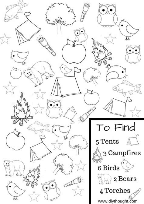 kids printables   camping diy thought