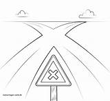Kreuzung Verkehrszeichen Rechts Malvorlagen Kostenlos sketch template