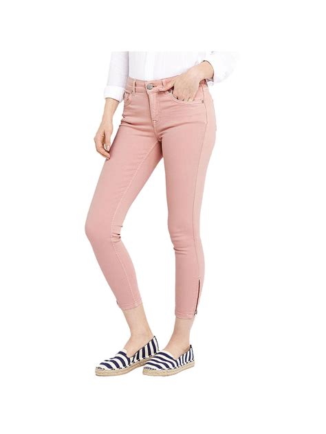 Oasis Isabella Skinny Cropped Jeans Pale Pink At John Lewis And Partners