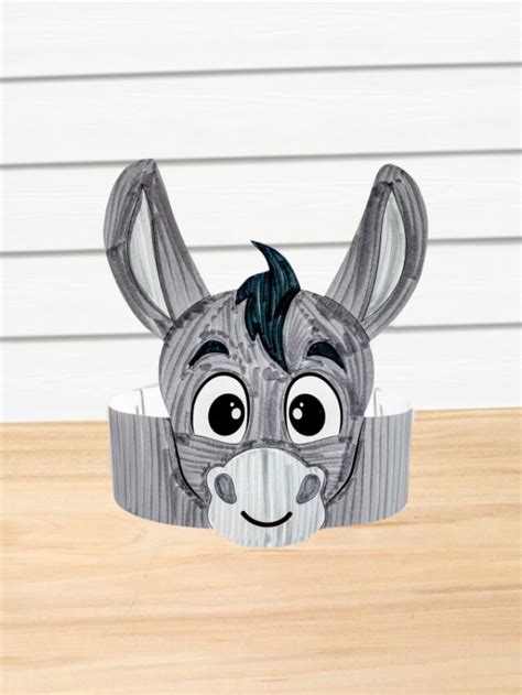 donkey headband craft  kids  template story simple everyday mom